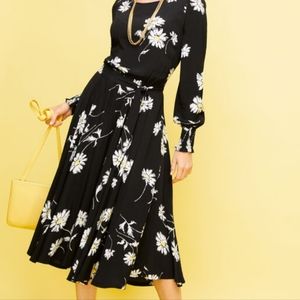 Talbots VINTAGE DAISY FIT & FLARE DRESS NWT